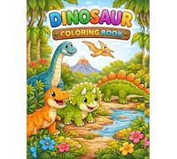 Dinosaur Coloring Book for Kids: Fun and Easy Dinosaur Coloring Pages for Toddlers and Preschoolers | Cute Dino Coloring Book