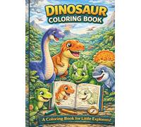 Dinosaur: Coloring book for little explorers | 35 amazing dinosaur drawings and activities (high-quality paper, blank-backed pages) (Portuguese edition)