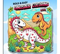 Dinosaur Coloring Book | Kids Ages 4+ | Letter Tracing | 50 Big & Easy Coloring Pages | Thick Lines | Roar into Learning, Creativity & Focus | ... Design | Learn Letters with Fun Dinosaurs