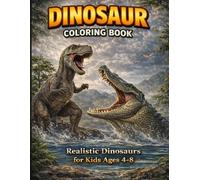 Dinosaur Coloring Book: Realistic Dinosaurs for Kids Ages 4-8
