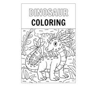 Dinosaur Colouring Book: Simple Large Print Designs for Adults, Kids & Beginners