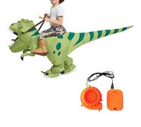 Dinosaur Costume Blow Up, Ride on Outfit Design, Inflatable Fun Feature, Lightweight Breathable Fabric, Suitable for Women Men Kids, Perfect Halloween School Theme Park, Ideal Stage Performance