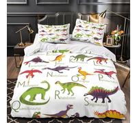 Dinosaur Drummer copripiumino Set di Biancheria da Letto morbida stampa 3D con federa incluso federe Illustrazione di musica rock Set Di Copripiumino for bambini e adolescenti King（220x240cm）