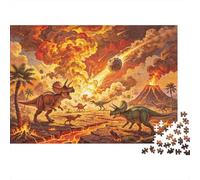 Dinosaur Extinction Puzzles 1000 pezzi Recycled T - Rex Senior Puzzles Party Accessori per il gioco Great Regalo Idea for Family And Friends Birthdays 52x38cm/1000pcs