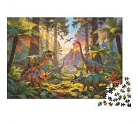Dinosaur Forest 1000 Pezzi Puzzle Recycled Jurassic Period Senior Puzzles Accessori per Tempo di Gioco Familiare Party Game Props per Adulti And Age 10 Up 38x26cm/1000pcs