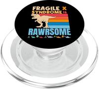 Dinosaur Fragile X è una fantastica consapevolezza della sindrome dell'X fragile PopSockets PopGrip per MagSafe