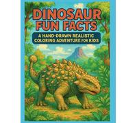 Dinosaur Fun Facts: A Hand-Drawn Realistic Coloring Adventure for Kids - Educational Dinosaur Coloring Book with Speech Bubble Facts, Fun Activities & Prehistoric Creatures