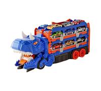 Dinosaur Hauler Truck - Folding Transporter, Race Track, Vehicle Set, Convertible Play System Function, Grande Capacity Car Holder | Interactive Rolling Playset Creative Action Toy Party Surprise
