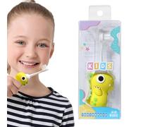 Dinosaur Kids Toothbrush, Toddler Training Toothbrush, Brush Wire PBT, Handle, PP, TPR, PVC Soft Bristle Child-Sized For Boys & Girls, 12.4x1.2cm, Perfect For KidsTraining