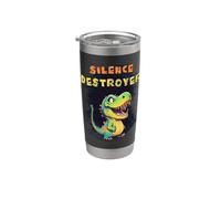 Dinosaur Loud Volume Toddler & Boys Quote: Silence Destroyer Bicchiere termico in acciaio inox doppia parete