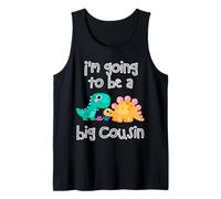 Dinosaur Lovers I'm Going To Be A Big Cousin Crew Ragazze Ragazzi Canotta
