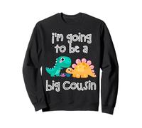 Dinosaur Lovers I'm Going To Be A Big Cousin Crew Ragazze Ragazzi Felpa