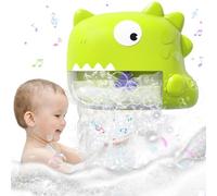 Dinosaur Macchina per Bolle da Bagno, Bolla Giocattolo per il Bagno del Dinosauro con Musica, Dinosaur Macchina per Bolle da Bagno, Giochi per il Bagnetto del Bambino da 1 2 3 4 anni (Green)