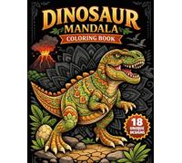 Dinosaur Mandala Coloring Book for Adults