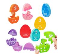 Dinosaur Matching Game - Giocattoli di forma di sorting, Dinosaur Matching | 3D Dinosaurr Egg Wooden Number Matchingg Game - Color Sorting Toy | For Classroom Kindergarten School Party Activities