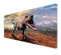 Dinosaur mouse pad, XXL large mousepad, rubber anti slip base, neat seam edge, soft and durable officemousepad, home computer desk pad protection keyboard andmousepad 90 × 40