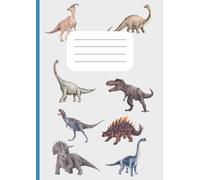 Dinosaur Notebook for Kids: A4 Wide Ruled Writing Book with Fun Dinosaur Design | 100 Pages (200 Sides) for Boys and Girls Aged 5-10 | Ideal for Schoolwork, Journaling, or Homeschool Activities