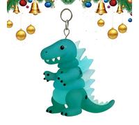 Dinosaur Ornament | 2D Dynamic Acrylic Festive Pendant, Sturdy Sea Glass Dinosaur Christmas Decorations, Home Accessories For Winter Home Indoor Outdoor Holiday Party Window Wall