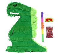 Dinosaur Party Bombons Dinosaur Piñata con bastoncino di plastica, benda di carta e coriandoli, pinatas per feste di compleanno Attività in classe di giochi a tema