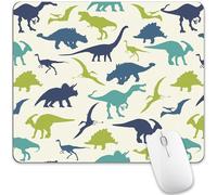 Dinosaur Pattern Cute Blue Green Cartoon Funny Print Tappetino Mouse Portatile Tappetini per Il Mouse Lavabile Mousemat per Laptop Lavoro Ufficio 25X30Cm
