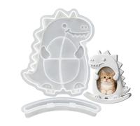 Dinosaur Picture Frame Mold, Cute Dinosaur Themed Silicone Decoration, Photo Frame Silicone Mold for Thanksgiving Holiday Birthday Home Decor Offices Room Desk Desktop School Dormitory Crafts