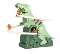 Dinosaur Race Track, Electric Stair Climber Toy, Musical Kids' Play Structure, Indoor Racing Fun for Boys & Girls, Christmas, Abs Material, 6.69x5.51x7.87in