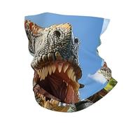 Dinosaur Roaring Dino Trees And Plants Tree Cool Uomo Donna Sciarpa A Mezza Faccia Lavabile Decorazione Facciale Protezione UV Cerchietto per Capelli per Sports Estivo Escursionismo