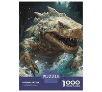 Dinosaur Set Da 1000 Pezzi Carta Riciclata T-Rex Sea Puzzle Per Adulti Appassionati Di Puzzle Facile Da Conservare Ore Di Intrattenimento 38x26cm/1000pcs