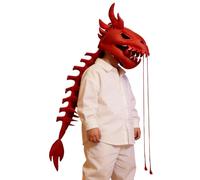 Dinosaur Skeleton Costume - Realistic Dragon Skeleton Set - Realistic Funny Kids Dragon Costumes Cosplay Outfits, Soft Headwear | For Boys Girls Halloween Christmas Party Dance Stage Celebration