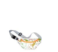Dinosaur Skeleton Reflective Medium Bumbag, Silver, M, ID Card Pocket, Silver, M