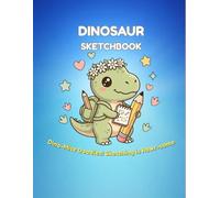 Dinosaur Sketchbook: Dino-Mite Doodles! Sketching is Rawr-some: Cute Kawaii Drawing Pad for Kids Ages 3-5, 130 Pages of Primary Story Paper & ... Large Sketchpad with Adorable Dino Watermarks