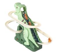 Dinosaur Stair Climbing Toy, Musical Slide Playset, Freestanding Racing Track for Boys Girls, 6,69 x 5,51 x 7,87 pollici, Fun Chasing Game Indoor Outdoor
