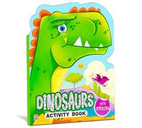 Dinosaur Sticker Activity Book For Kids, Childern And Toddlers - Fun Activity With Coloring - Ages 3+ Years: Die Cut Dinosaurs Activity Book