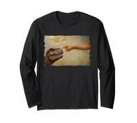 Dinosaur T-Rex Evolution Creationism God Darwin Maglia a Manica