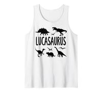Dinosaur T Rex Lucasaurus Boys Dino Name Canotta