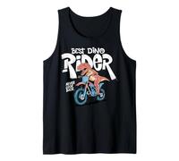 Dinosaur T Rex Riding a Bike Motocross Dino Rider Canotta