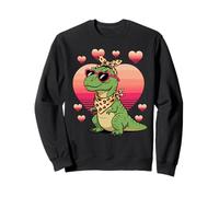 Dinosaur T-Rex Sunglasses Valentines Day Felpa