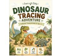 Dinosaur Tracing Adventure: 72 Dinosaur Tracing Activities with Letters, Names, Coloring, Fun Facts & Bonus Activities