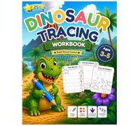 Dinosaur Tracing Workbook: Trace Lines, Shapes, Dinosaur Footprints & Numbers 1-5 | Preschool Learning Activities for Kids Ages 3-5