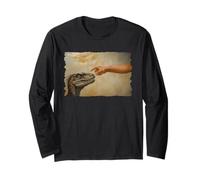 Dinosaur Velociraptor Evolution Creationism God Darwin Maglia a Manica