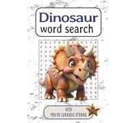 Dinosaur word search: Kids Dinosaur word puzzle, 6 X 9 size, 40 Puzzles, Easy words, Screen free activity for kids, Love prehistoric creatures word search for kids, Dinosaur word search book for boys,