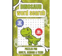 Dinosaur Word Search Puzzle Book: Word Searches with Easy to Read Print about Dinosaurs, Dinos, Adventure and More | 6x9 inches, 110 pages | 50+ Puzzles ... Gift for Vocations, Holidays and Free Times