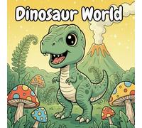 Dinosaur World Coloring Book: Cute dinosaurs with friendly faces, simple prehistoric details, and easy backgrounds designed for relaxing, fun, and stress-free coloring for kids, teens, and adults.