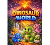Dinosaur World Coloring Book for Kids: Fun, Cute & Easy Dinosaur Coloring Pages | 50 Adorable Designs for Kids Ages 4-8