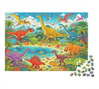 Dinosaur World Puzzle 1000 Pezzi Riciclabile Material Jurassic Period Puzzle for Adulti Ottimo Regalo Idea Fun Tempo di Gioco in Famiglia Activity 70x50cm/1000pcs