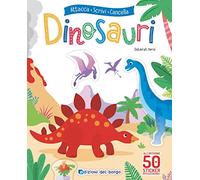 Dinosauri. Attacca scrivi cancella. Con adesivi. Ediz. a colori. Con pennarello cancellabile