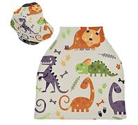 Dinosauri Colorati Dei Cartoni Animati Auto per Bambini Passeggino Tettoia Copri Seggiolino Copertura Infermieristica per L'Allattamento Al Seno All-In-1 Morbido Traspirante Elastica Tettuccio