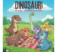 Dinosauri da colorare: 50 disegni da colorare per bambini 4-10 anni, solo fronte con retro nero.