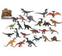 Dinosauri di plastica 11-14 cm, mix di specie in box (24 pz)
