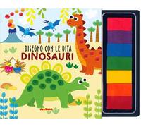 Dinosauri. Disegno con le dita. Ediz. illustrata. Con 7 spugnette di inchiostro